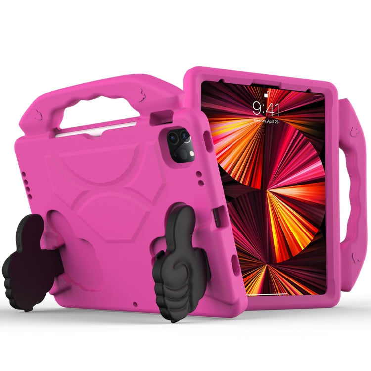 For iPad Pro 11 2022 / 2021 Children EVA Shockproof Tablet Case with Thumb Bracket(Rose Red) - iPad Pro 11 (2022/2021) Cases by PMC TechLife | Online Shopping South Africa | PMC TechLife