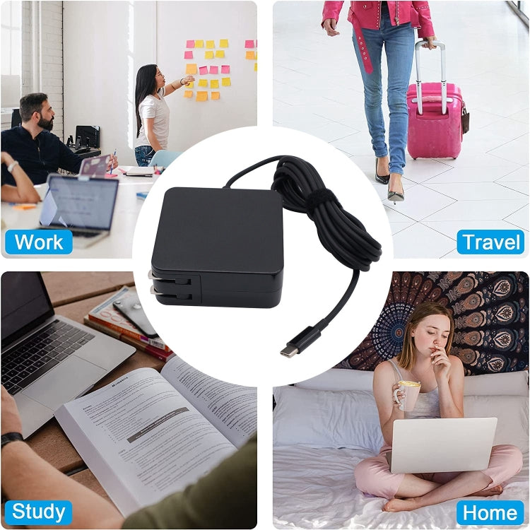 65W 20V 3.25A Notebook Square Portable Type-C Power Adapter, US Plug - Universal Power Adapter by PMC TechLife | Online Shopping South Africa | PMC TechLife | Buy Now Pay Later Mobicred