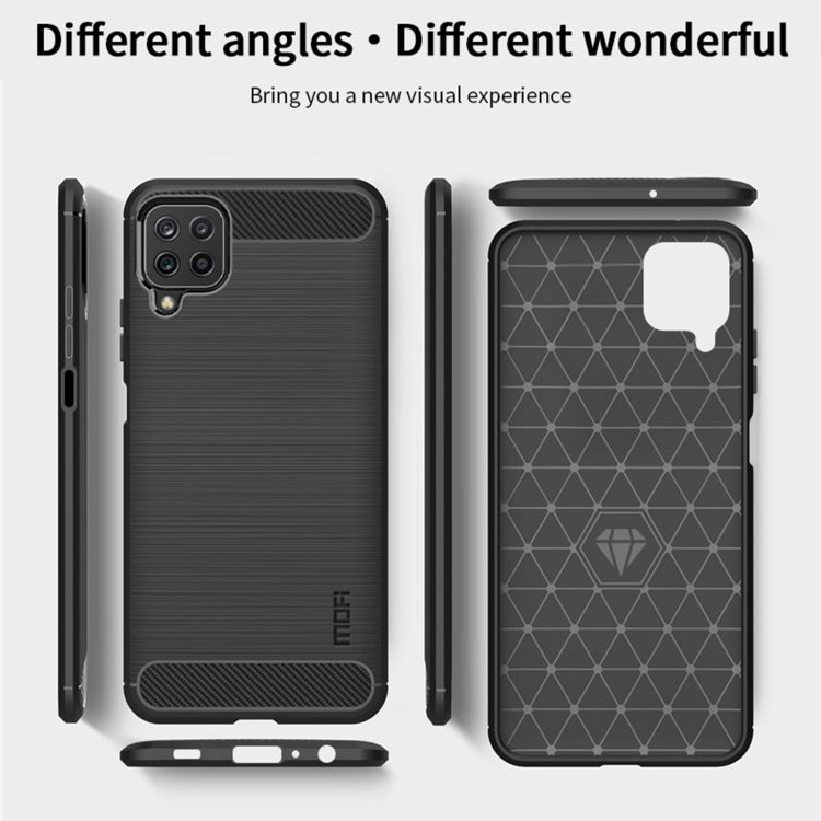 For Samsung Galaxy A22 4G MOFI Gentleness Series Brushed Texture Carbon Fiber Soft TPU Case(Black) - Galaxy Phone Cases by MOFI | Online Shopping South Africa | PMC TechLife