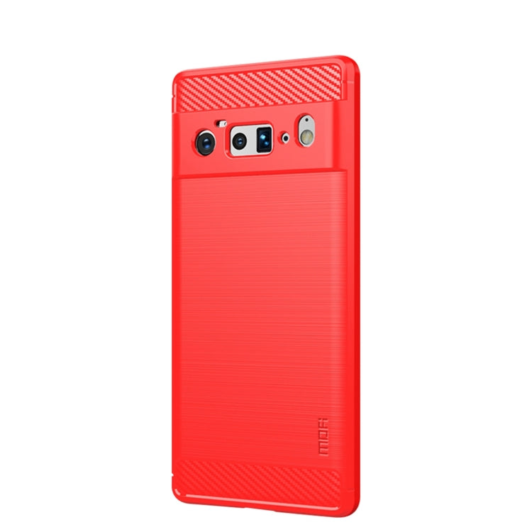 For Google Pixel 6 Pro MOFI Gentleness Series Brushed Texture Carbon Fiber Soft TPU Case(Red) - Google Cases by MOFI | Online Shopping South Africa | PMC TechLife | Buy Now Pay Later Mobicred