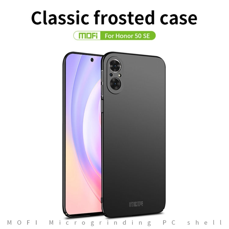 For Honor 50 SE MOFI Frosted PC Ultra-thin Hard Case(Black) - Honor Cases by MOFI | Online Shopping South Africa | PMC TechLife | Buy Now Pay Later Mobicred