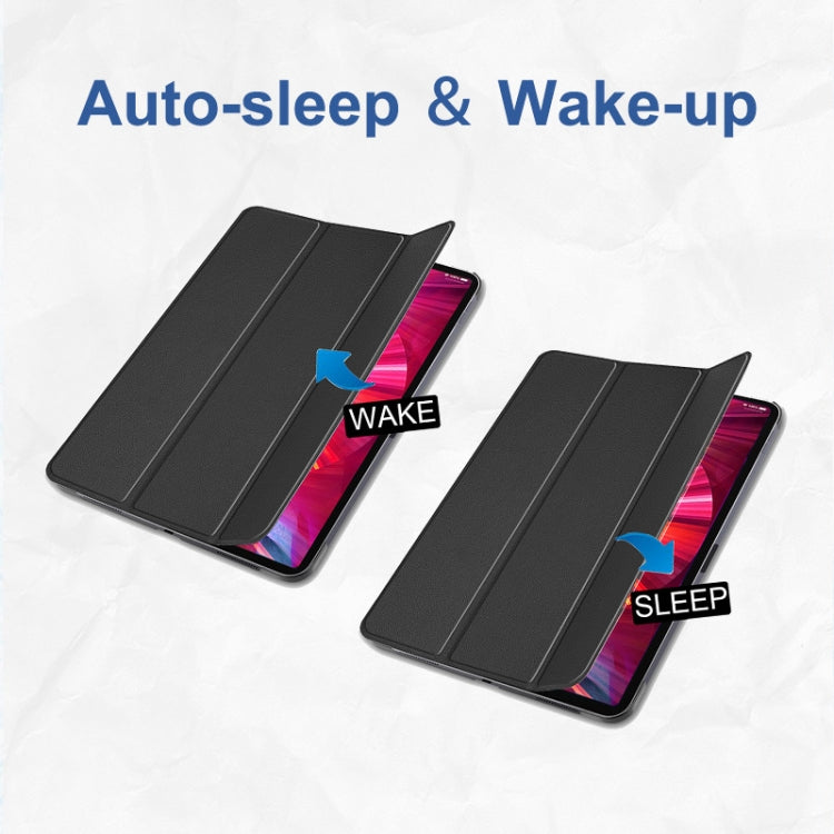 For iPad Pro 11 2022 / 2021 / 2020 ENKAY 3-Folding Shockproof PC Cover Custer Texture PU Leather Tablet Case with Holder & Sleep / Wake-up Function(Dark Green) - free shipping - PMc TechLife - Order now!