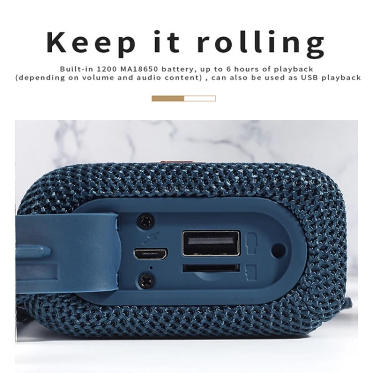 T&G TG313 Portable Outdoor Waterproof Bluetooth Speaker Subwoofer Support TF Card FM Radio AUX(Green) - free shipping - PMC Jewellery - Order now!