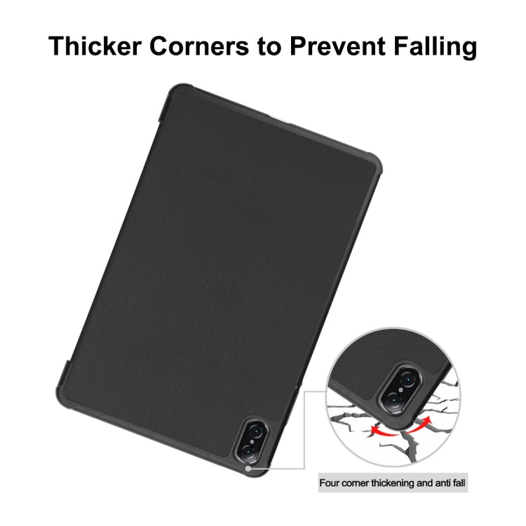 For Honor Tablet V7 Pro ENKAY Custer Texture Horizontal Flip PU+PC Leather Case with Three-folding Holder & Sleep / Wake-up Function(Dark Blue) - Honor by ENKAY | Online Shopping South Africa | PMC TechLife | Buy Now Pay Later Mobicred