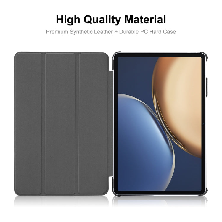 For Honor Tablet V7 Pro ENKAY Custer Texture Horizontal Flip PU+PC Leather Case with Three-folding Holder & Sleep / Wake-up Function(Grey) - Honor by ENKAY | Online Shopping South Africa | PMC TechLife | Buy Now Pay Later Mobicred