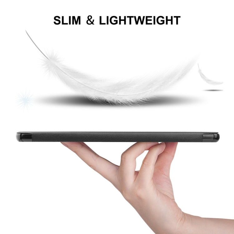 For Lenovo Tab M8 1/2/3 ENKAY Custer Texture Horizontal Flip PU+PC Leather Case with Three-folding Holder(Light Blue) - Lenovo by ENKAY | Online Shopping South Africa | PMC TechLife | Buy Now Pay Later Mobicred