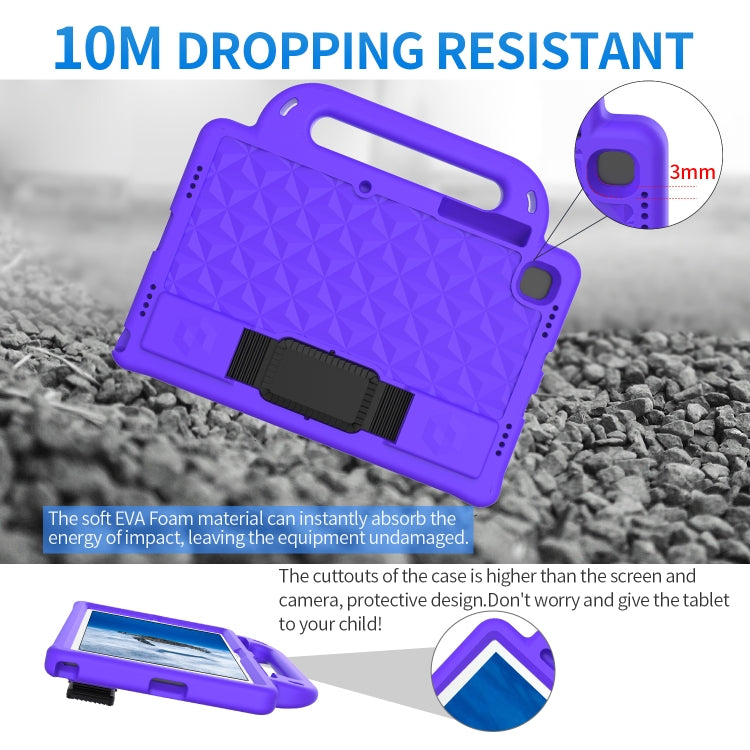 For Lenovo Tab M10 Plus TB-X606 10.3 Diamond Series EVA Anti-Fall Shockproof Sleeve Protective Shell Case with Holder & Strap(Purple) - Lenovo by PMC TechLife | Online Shopping South Africa | PMC TechLife | Buy Now Pay Later Mobicred