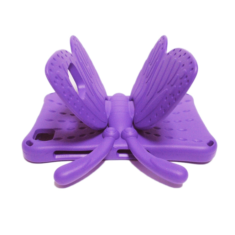 For Lenovo Tab M10 Plus TB-X606F/X 10.1 Butterfly Bracket Style EVA Children Falling Proof Cover Protective Case(Purple) - Lenovo by PMC TechLife | Online Shopping South Africa | PMC TechLife | Buy Now Pay Later Mobicred