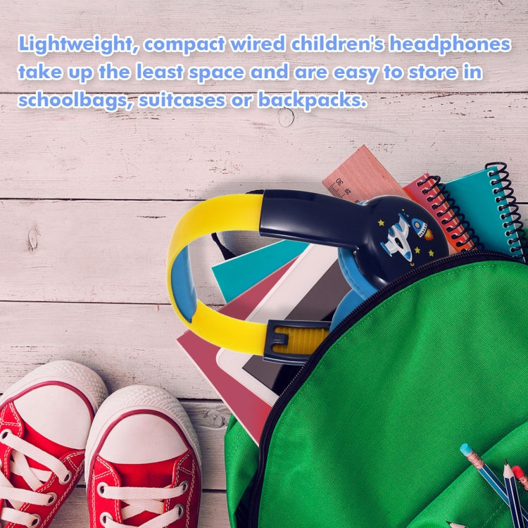 KID101 Portable Cute Children Learning Wired Headphone(Blue Red) - Multimedia Headset by PMC TechLife | Online Shopping South Africa | PMC TechLife | Buy Now Pay Later Mobicred