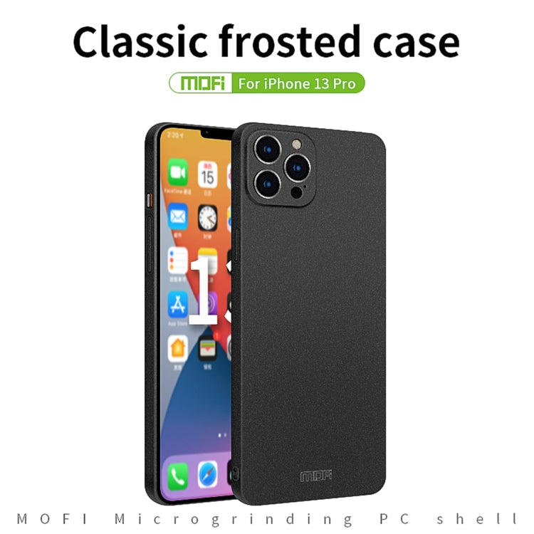 For iPhone 13 Pro MOFI Fandun Series Frosted PC Ultra-thin All-inclusive Protective Case (Blue) - free shipping - PMC TechLife - Order now!