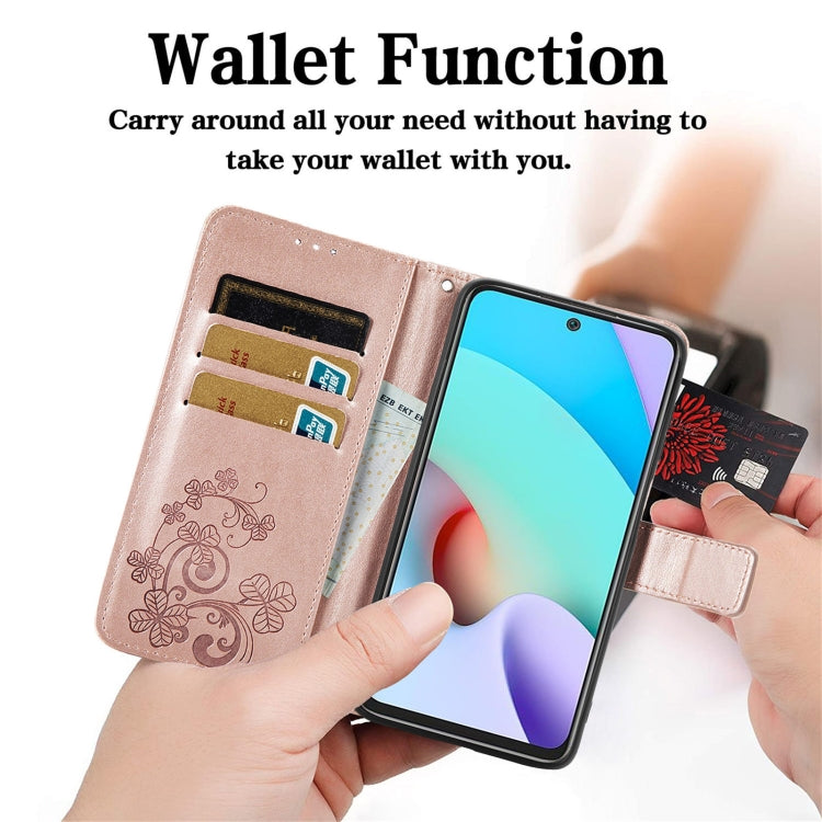 For Blackview A100 Four-leaf Clasp Embossed Buckle Mobile Phone Protection Leather Case with Lanyard & Card Slot & Wallet & Bracket Function(Grey) - free shipping - PMC TechLife - Order now!