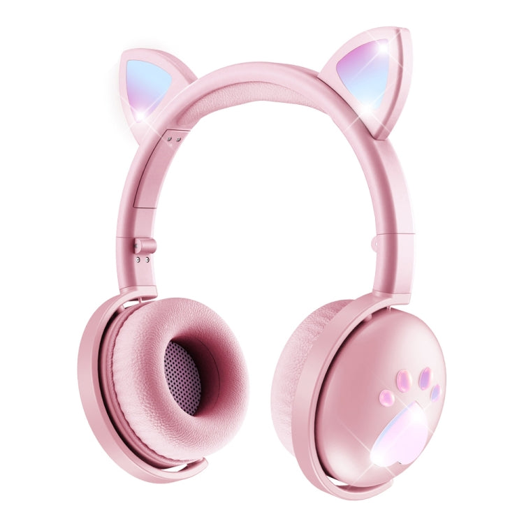 BK9 HiFi 7.1 Surround Sound Cat Claw Luminous Cat Ear Bluetooth Gaming Headset with Mic(Pink) - Multimedia Headset by PMC Jewellery | Online Shopping South Africa | PMC Jewellery | Buy Now Pay Later Mobicred
