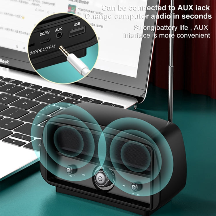 OneDer JY68 Wireless Bluetooth Speaker 3D Surround Stereo FM Radio Music Player Subwoofer(Black) - free shipping - PMC Jewellery - Order now!