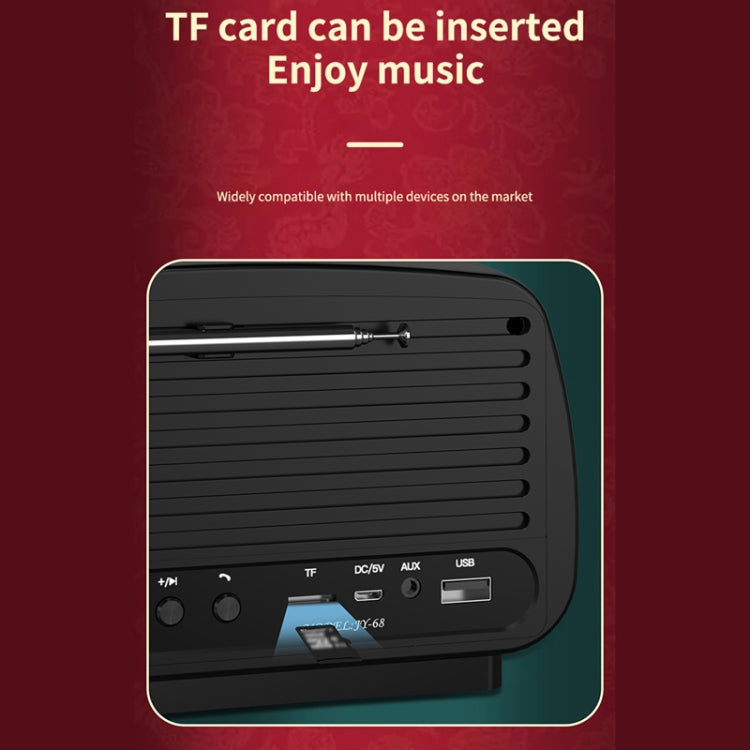 OneDer JY68 Wireless Bluetooth Speaker 3D Surround Stereo FM Radio Music Player Subwoofer(Black) - free shipping - PMC Jewellery - Order now!