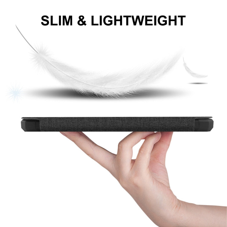 For Amazon Kindle Paperwhite 5 2021 ENKAY Solid Color Denim Texture Horizontal Flip Leather Tablet Case with Sleep / Wake-up Function(Black) - free shipping - PMC TechLife - Order now!