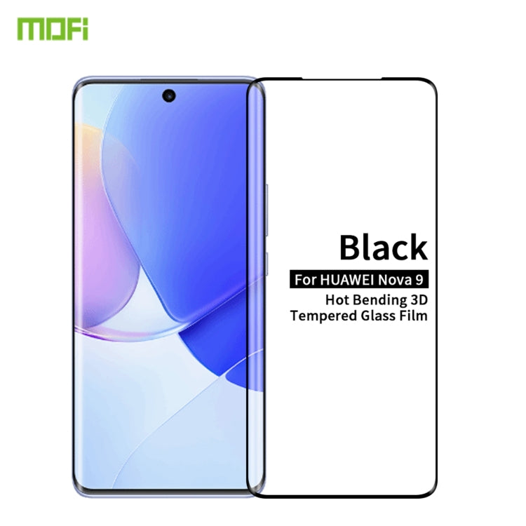 For Huawei nova 9 MOFI 9H 3D Explosion-Proof Hot Bending Full Screen Tempered Glass Film(Black) - free shipping - PMC TechLife - Order now!