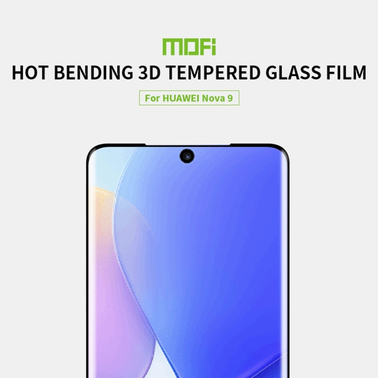 For Huawei nova 9 MOFI 9H 3D Explosion-Proof Hot Bending Full Screen Tempered Glass Film(Black) - free shipping - PMC TechLife - Order now!