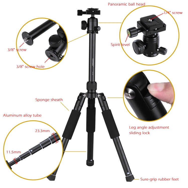 YUNTENG VCT-190 Aluminum Tripod Mount Monopod with Ball Head - free shipping - PMC TechLife - Order now!