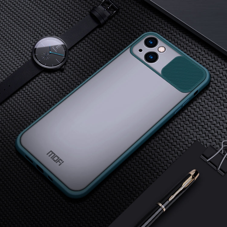 For iPhone 13 MOFI Translucent Frosted PC + TPU Phone Case(Green) - free shipping - PMC TechLife - Order now!