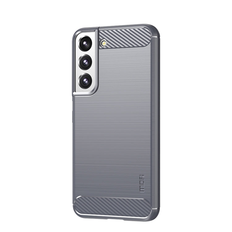 For Samsung Galaxy S22 5G MOFI Gentleness Series Brushed Texture Carbon Fiber Soft TPU Case(Gray) - free shipping - PMC TechLife - Order now!