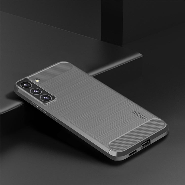 For Samsung Galaxy S22+ 5G MOFI Gentleness Series Brushed Texture Carbon Fiber Soft TPU Case(Gray) - Galaxy S22+ 5G Cases by MOFI | Online Shopping South Africa | PMC TechLife | Buy Now Pay Later Mobicred
