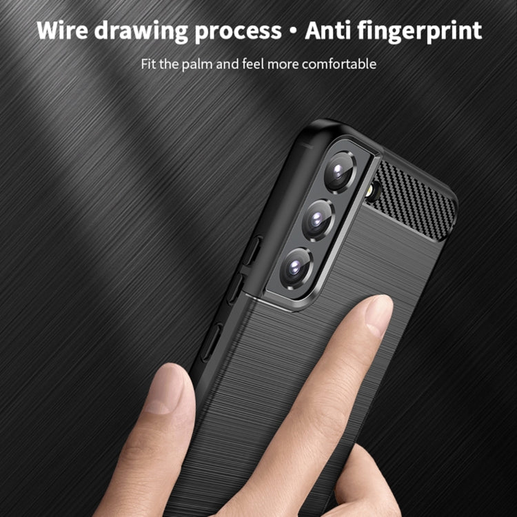 For Samsung Galaxy S22 Ultra 5G MOFI Gentleness Series Brushed Texture Carbon Fiber Soft TPU Case(Gray) - Galaxy S22 Ultra 5G Cases by MOFI | Online Shopping South Africa | PMC TechLife | Buy Now Pay Later Mobicred