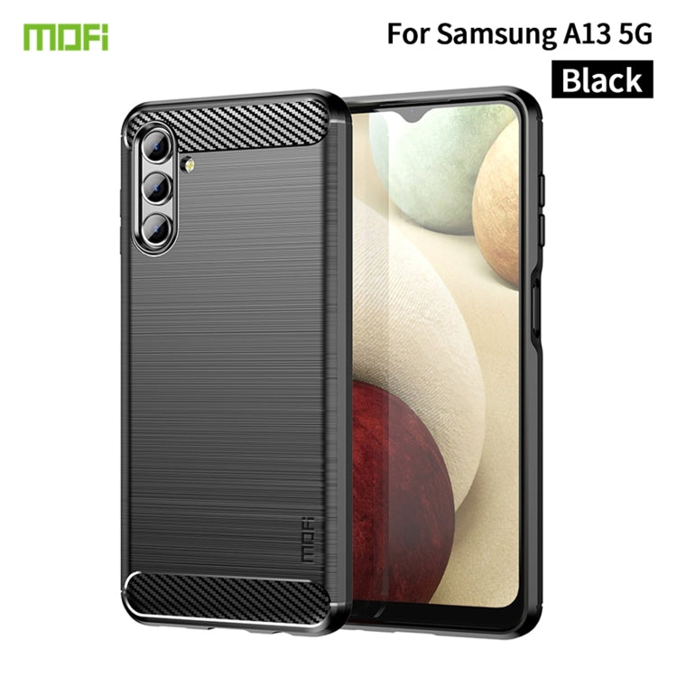 For Samsung Galaxy A13 5G MOFI Gentleness Series Brushed Texture Carbon Fiber Soft TPU Case(Black) - Galaxy Phone Cases by MOFI | Online Shopping South Africa | PMC TechLife | Buy Now Pay Later Mobicred