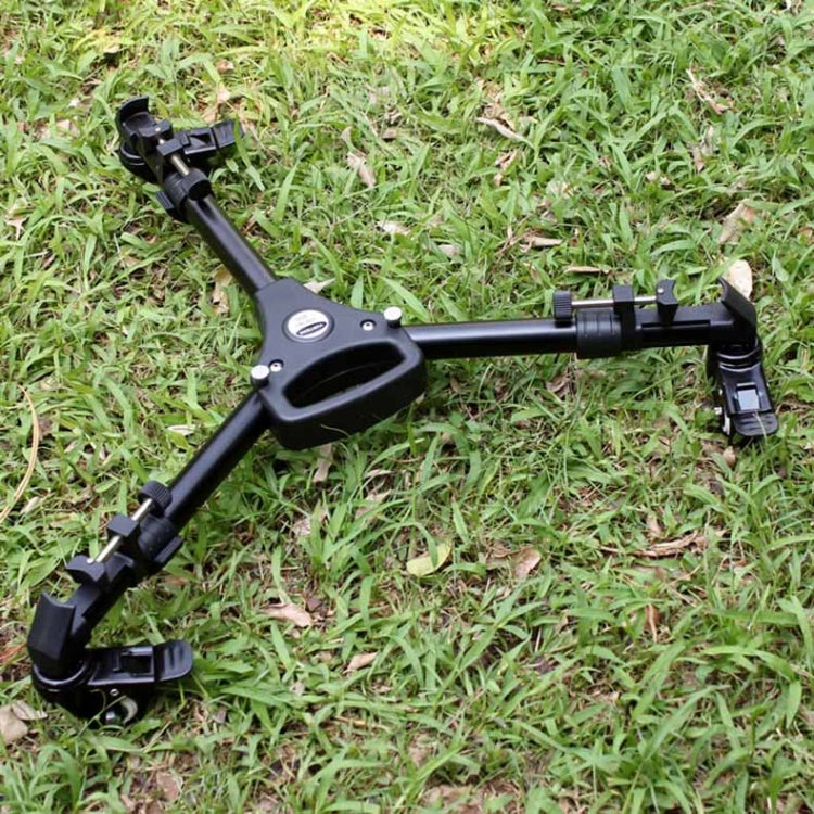 YUNTENG 901 Aluminium Alloy Camera Tripod Foot Wheel Pulley Base, Load 30KG - free shipping - PMC TechLife - Order now!