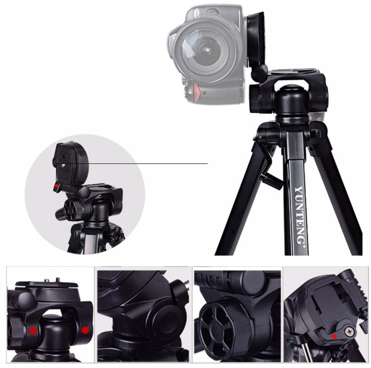 YUNTENG VCT-668 Aluminum Alloy Tripod Mount for 3 dimensional Damping Head - Tripods by YUNTENG | Online Shopping South Africa | PMC TechLife | Buy Now Pay Later Mobicred