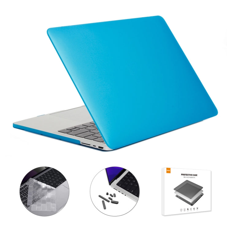 ENKAY Hat-Prince 3 in 1 Matte Laptop Protective Case + TPU Keyboard Film + Anti-dust Plugs Set for MacBook Pro 16.2 inch A2485 2021/A2880 2023, Version:EU Version(Light Blue) - free shipping - PMC Jewellery - Order now!