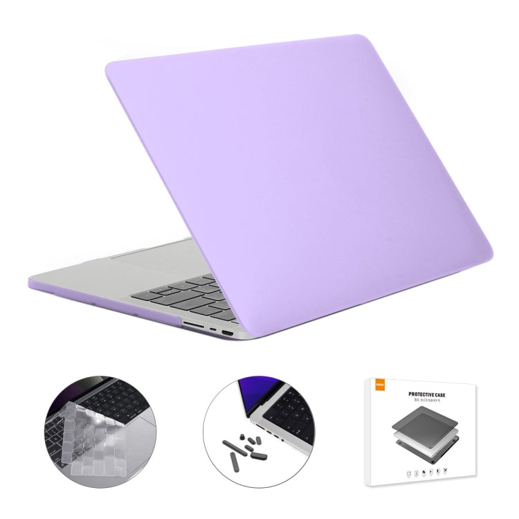 ENKAY Hat-Prince 3 in 1 Matte Laptop Protective Case + TPU Keyboard Film + Anti-dust Plugs Set for MacBook Pro 16.2 inch A2485 2021/A2880 2023, Version:EU Version(Purple) - free shipping - PMC Jewellery - Order now!