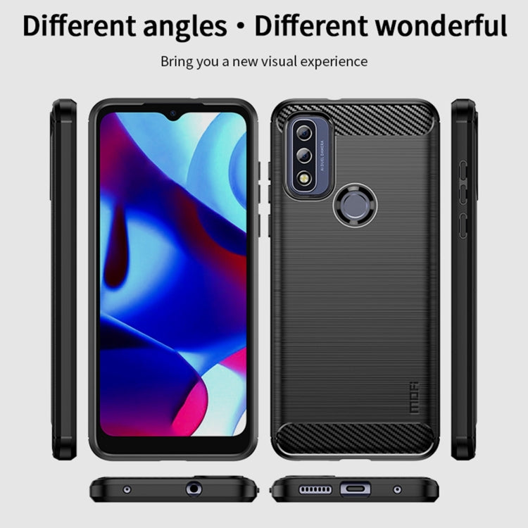 For Motorola Moto G Pure 2021 MOFI Gentleness Series Brushed Texture Carbon Fiber Soft TPU Case(Black) - Motorola Cases by MOFI | Online Shopping South Africa | PMC TechLife | Buy Now Pay Later Mobicred