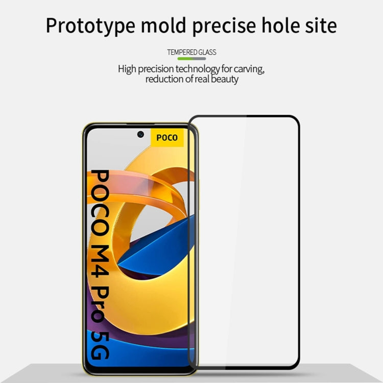For Xiaomi Poco M4 Pro 5G MOFI 9H 2.5D Tempered Glass Full Film(Black) -  by MOFI | Online Shopping South Africa | PMC TechLife | Buy Now Pay Later Mobicred