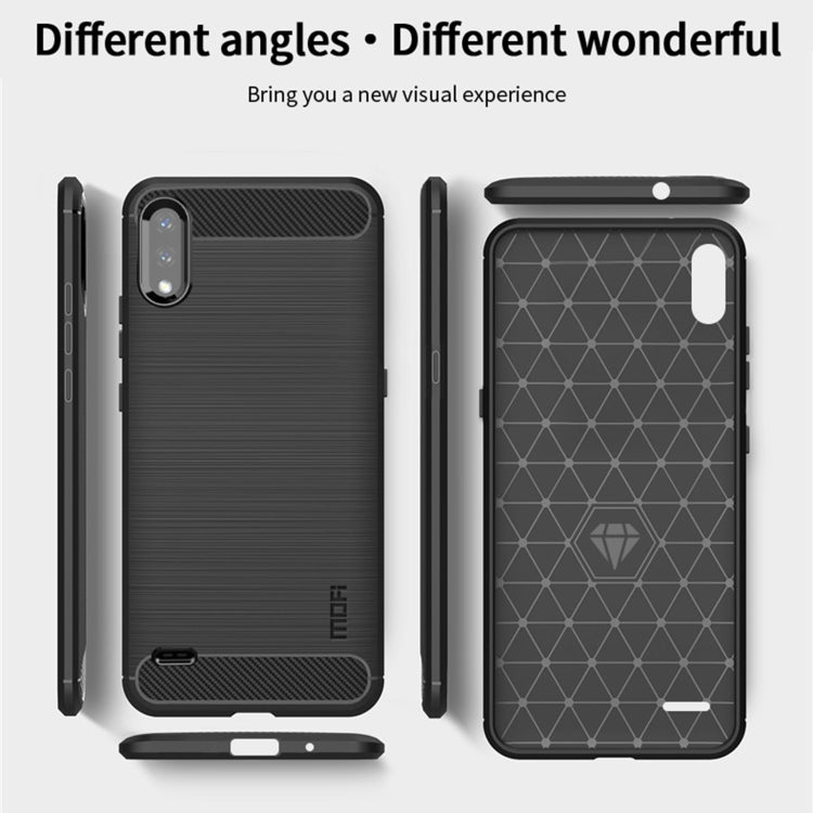 For LG K22 / K22 Plus MOFI Gentleness Brushed Carbon Fiber Soft TPU Case(Red) - free shipping - PMC TechLife - Order now!