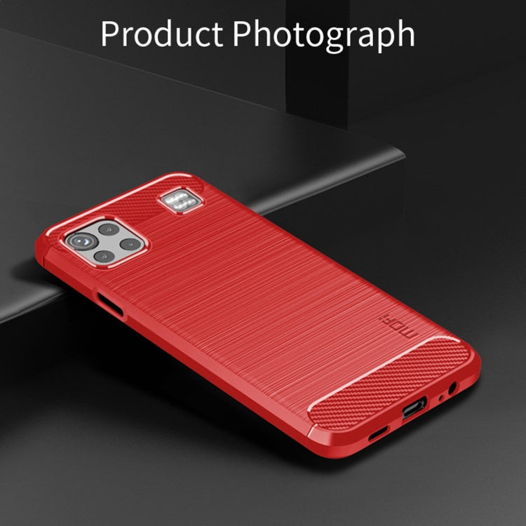 For LG K92 MOFI Gentleness Brushed Carbon Fiber Soft TPU Case(Red) - LG Cases by MOFI | Online Shopping South Africa | PMC TechLife | Buy Now Pay Later Mobicred