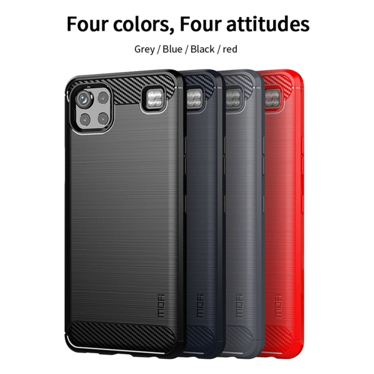 For LG K92 MOFI Gentleness Brushed Carbon Fiber Soft TPU Case(Red) - LG Cases by MOFI | Online Shopping South Africa | PMC TechLife | Buy Now Pay Later Mobicred