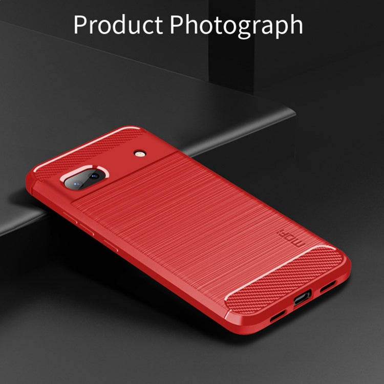 For Google Pixel 6A MOFI Gentleness Brushed Carbon Fiber Soft TPU Case(Red) - Google Cases by MOFI | Online Shopping South Africa | PMC TechLife | Buy Now Pay Later Mobicred