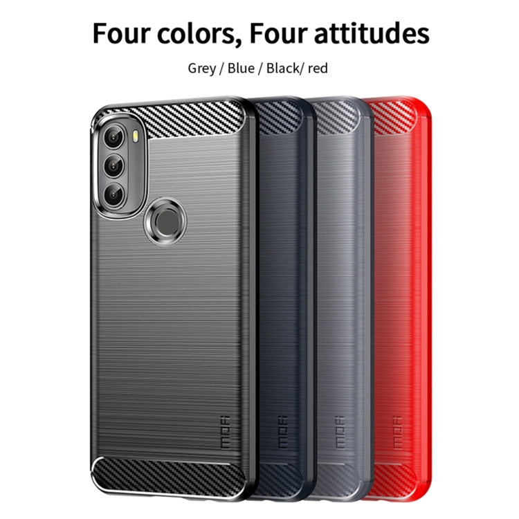 For Motorola Moto G71 5G MOFI Gentleness Brushed Carbon Fiber Soft TPU Case(Black) - Motorola Cases by MOFI | Online Shopping South Africa | PMC TechLife | Buy Now Pay Later Mobicred