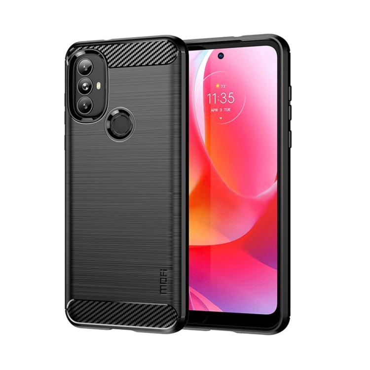 For Motorola Moto G Power 2022 MOFI Gentleness Brushed Carbon Fiber Soft TPU Case(Black) - Motorola Cases by MOFI | Online Shopping South Africa | PMC TechLife | Buy Now Pay Later Mobicred