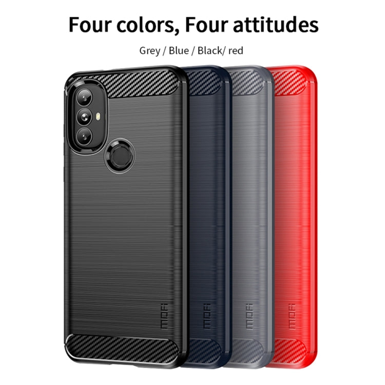 For Motorola Moto G Power 2022 MOFI Gentleness Brushed Carbon Fiber Soft TPU Case(Black) - Motorola Cases by MOFI | Online Shopping South Africa | PMC TechLife | Buy Now Pay Later Mobicred