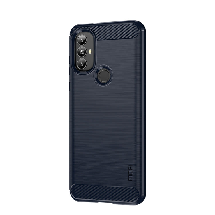 For Motorola Moto G Power 2022 MOFI Gentleness Brushed Carbon Fiber Soft TPU Case(Blue) - Motorola Cases by MOFI | Online Shopping South Africa | PMC TechLife | Buy Now Pay Later Mobicred