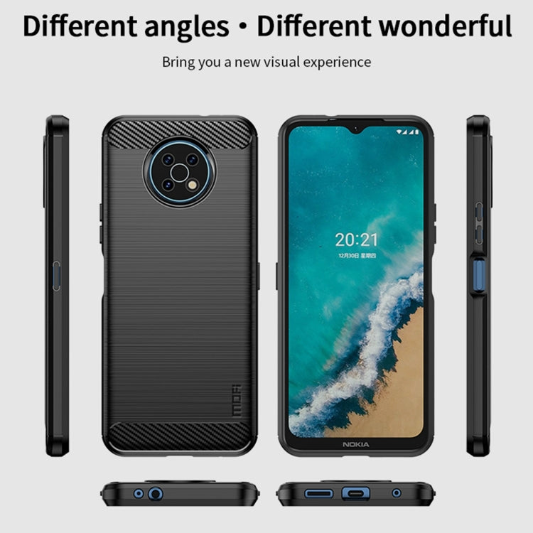 For Nokia G50 MOFI Gentleness Brushed Carbon Fiber Soft TPU Case(Red) - Nokia Cases by MOFI | Online Shopping South Africa | PMC TechLife | Buy Now Pay Later Mobicred