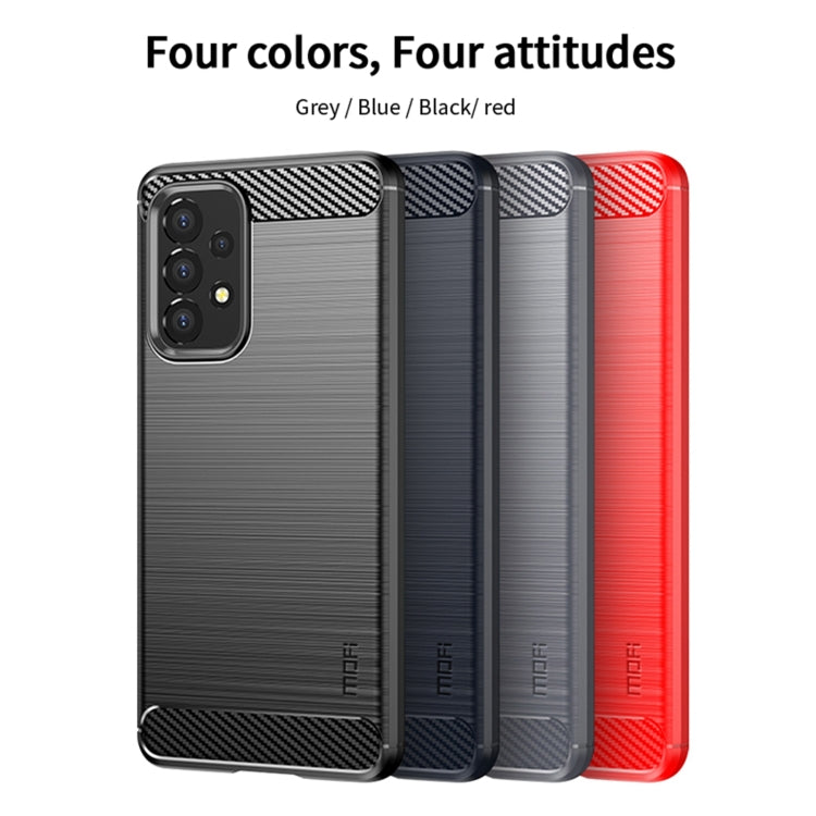 For Samsung Galaxy A53 5G MOFI Gentleness Brushed Carbon Fiber Soft TPU Case(Black) - free shipping - PMC TechLife - Order now!