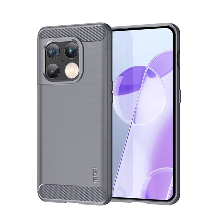 For OnePlus 10 Pro 5G MOFI Gentleness Brushed Carbon Fiber Soft TPU Case(Grey) - OnePlus Cases by MOFI | Online Shopping South Africa | PMC TechLife | Buy Now Pay Later Mobicred