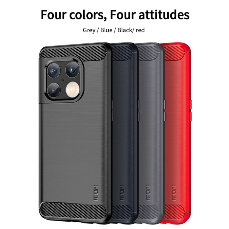 For OnePlus 10 Pro 5G MOFI Gentleness Brushed Carbon Fiber Soft TPU Case(Grey) - OnePlus Cases by MOFI | Online Shopping South Africa | PMC TechLife | Buy Now Pay Later Mobicred