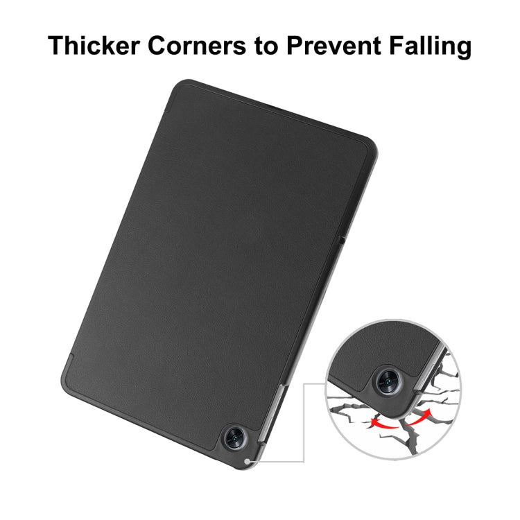 For OPPO Pad Air ENKAY Tri-fold Custer Texture Leather Smart Tablet Case(Grey) - free shipping - PMc TechLife - Order now!