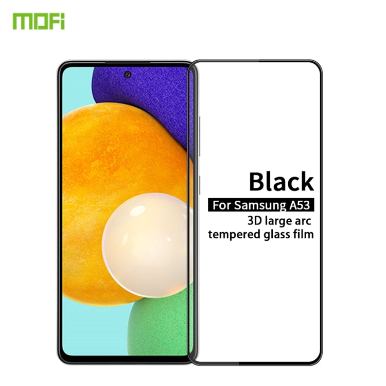 For Samsung Galaxy A53 5G MOFI 9H 3D Explosion-proof Tempered Glass Film(Black) - Galaxy Tempered Glass by MOFI | Online Shopping South Africa | PMC TechLife | Buy Now Pay Later Mobicred