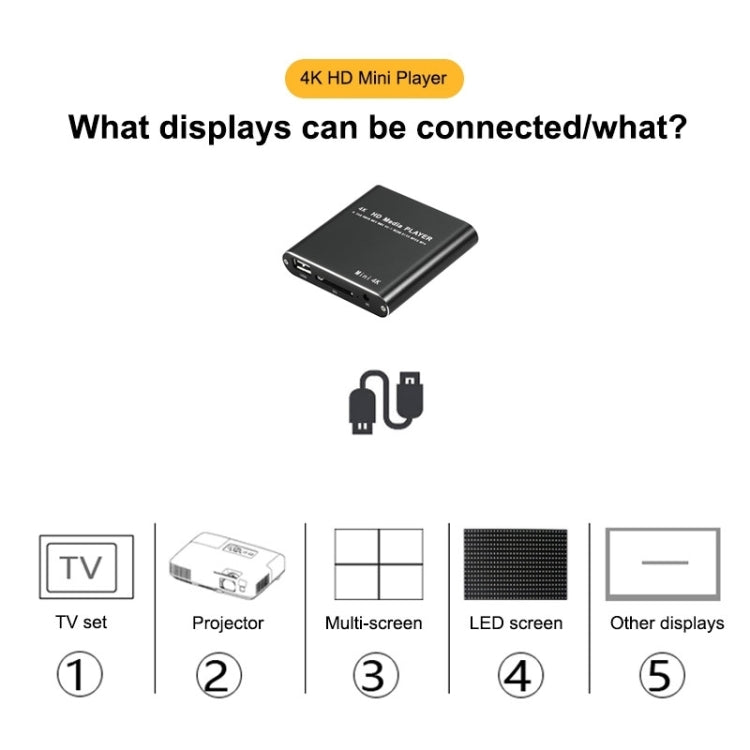 X9 HD Multimedia Player 4K Video Loop USB External Media Player AD Player(UK  Plug) - Multimedia Player by PMC TechLife | Online Shopping South Africa | PMC TechLife | Buy Now Pay Later Mobicred