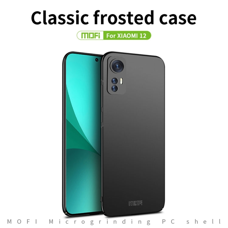 For Xiaomi 12 / 12X MOFI Frosted PC Ultra-thin Hard Phone Case(Black) - Xiaomi Cases by MOFI | Online Shopping South Africa | PMC TechLife | Buy Now Pay Later Mobicred