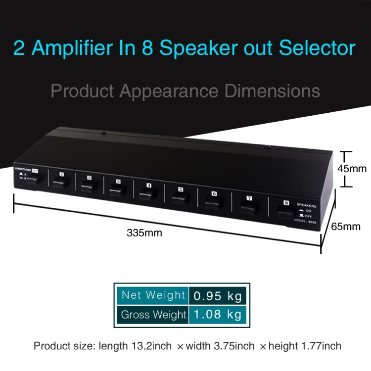 100W 2 In 8 Out Power Amplifier Loudspeaker Box Switcher -  by PMC TechLife | Online Shopping South Africa | PMC TechLife | Buy Now Pay Later Mobicred